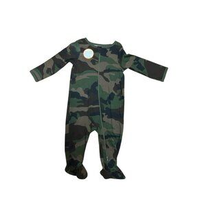 Wonder Nation Baby Camo Footed Sleeper Zip Pajamas baby gift size 6 or 3 months